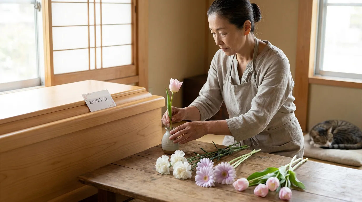 猫葬儀での花と供物の選び方